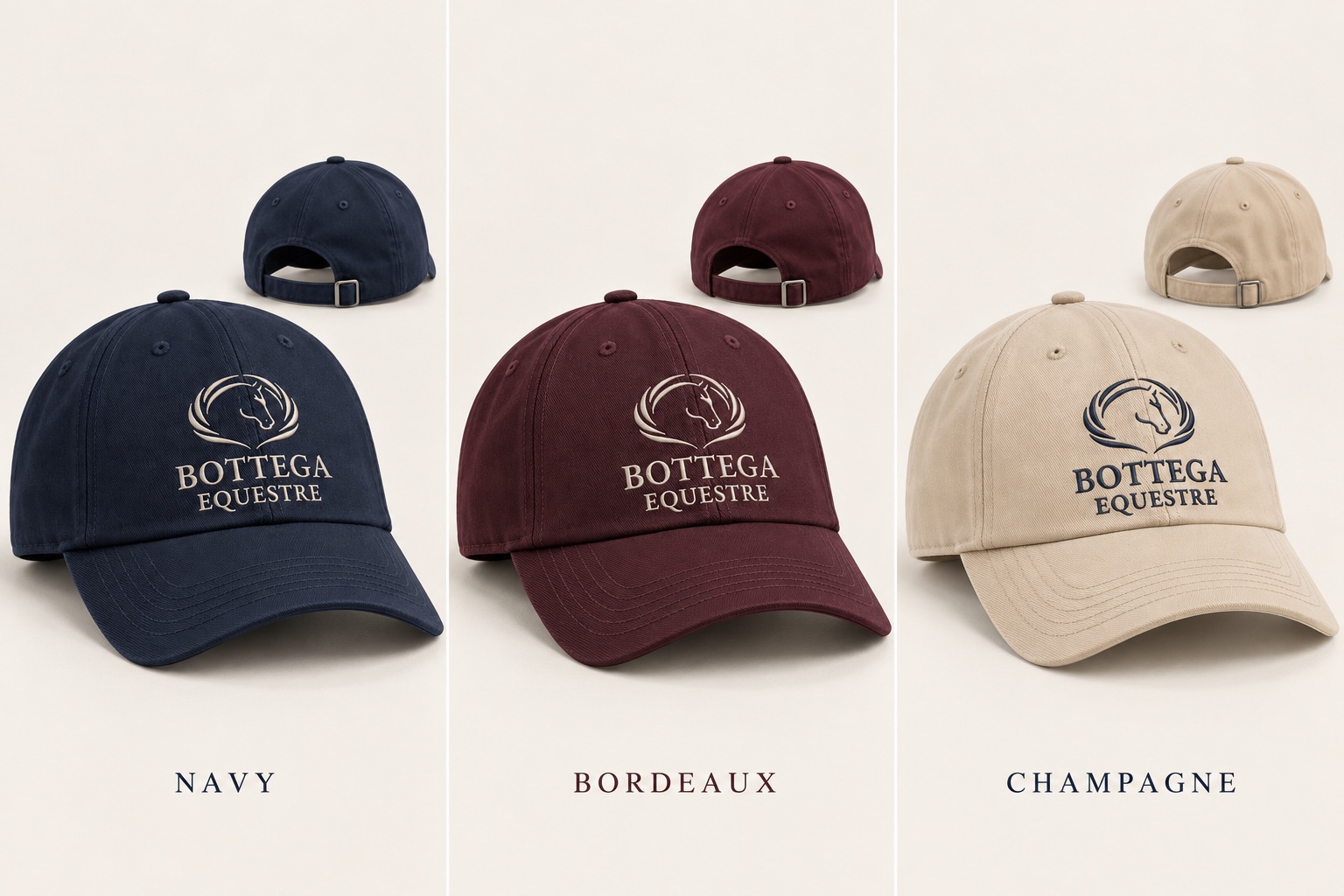 Концепция: Бейсболка — Navy · Bordeaux · Champagne
