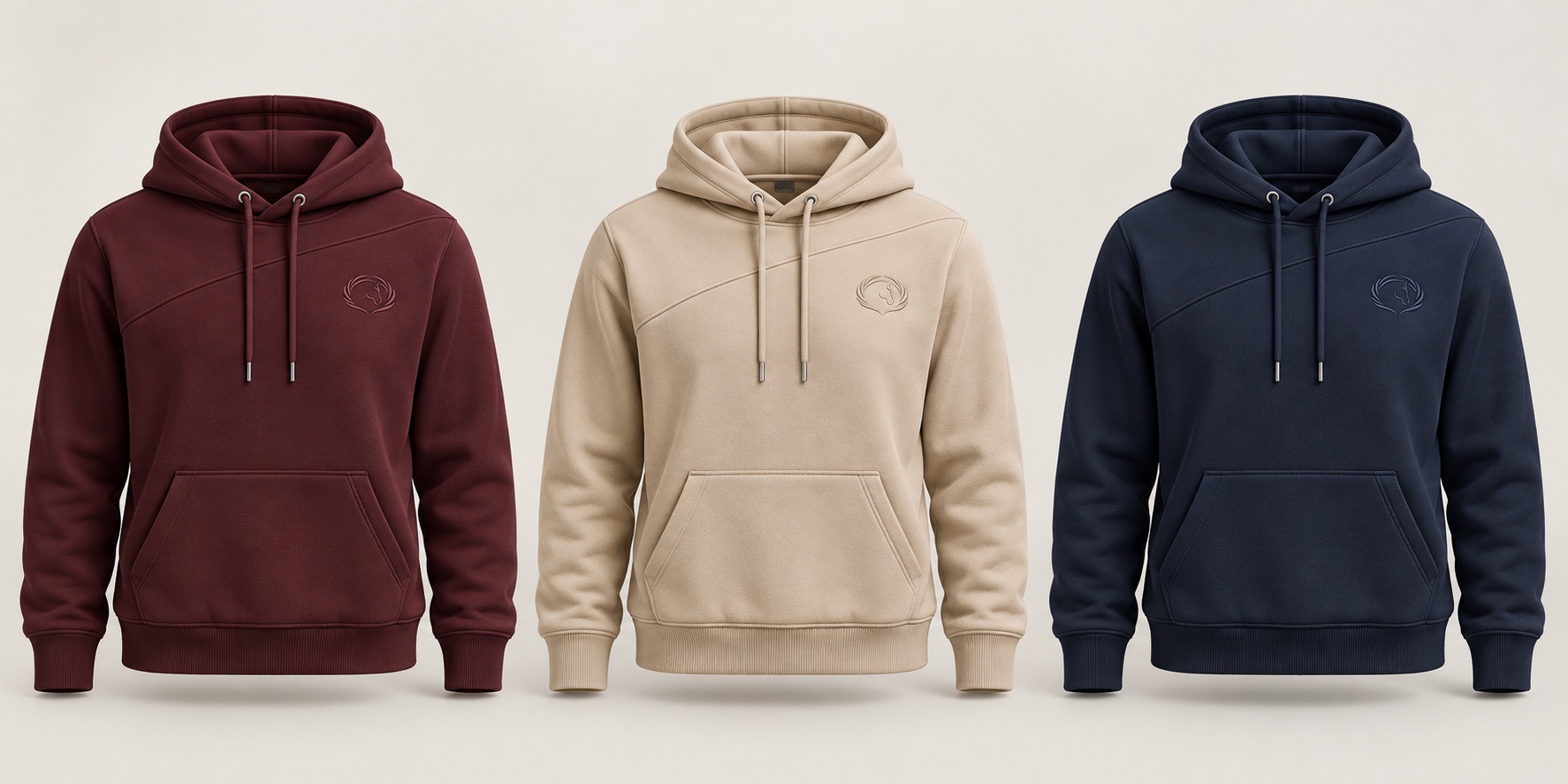 Концепция: Худи с диагональной линией — Bordeaux · Champagne · Navy