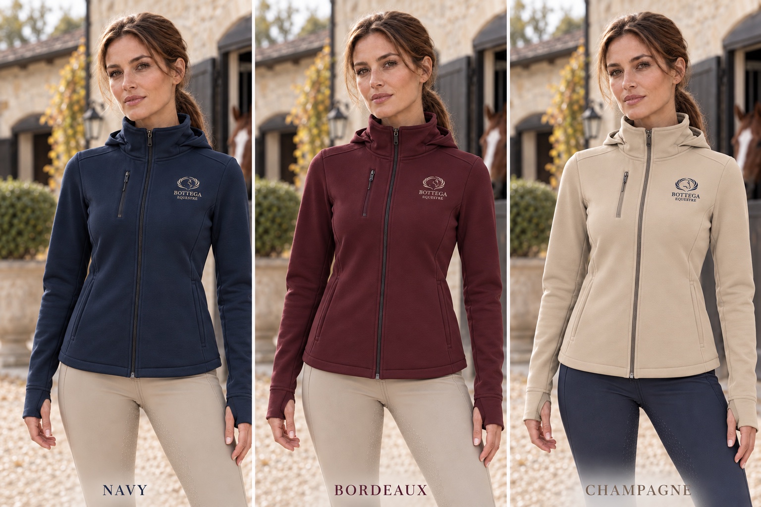 Концепция: Толстовка на молнии — Navy · Bordeaux · Champagne